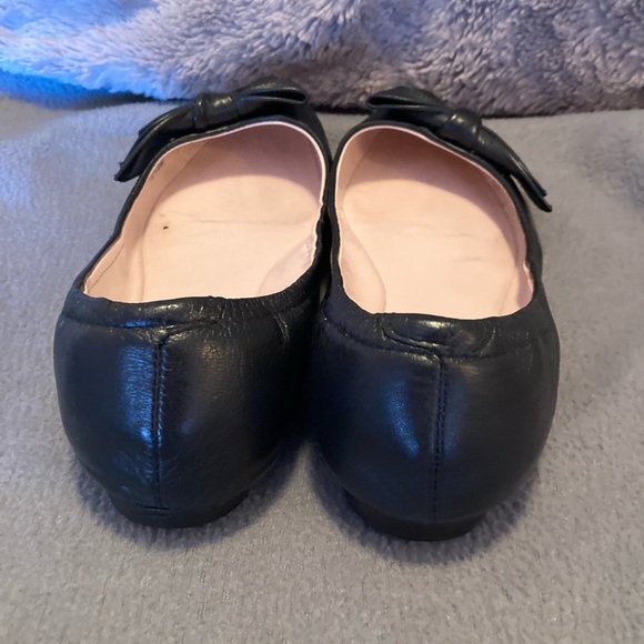 Kate Spade Black Sz 6.5M Bow Ballet Flats Shoes Slip On Comfort Suki Scrunch - Picture 4 of 13